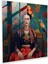 Meksika Tekstili Frida Kahlo Cam Baskı - Frida Kahlo, Cam Baskı, Cam Duvar Sanatı, Frida Kahlo, 30X30 1