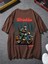 Oversize Baskılı Kahverengi Renk Salaş T-Shirt %100 Pamuk 3