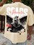 Oversize Baskılı Bej Renk Salaş T-Shirt %100 Pamuk 1