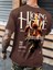 Oversize Baskılı Kahverengi Renk Salaş T-Shirt %100 Pamuk 1