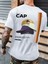 Oversize Baskılı Beyaz Renk Salaş T-Shirt %100 Pamuk 3