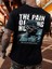 Oversize Baskılı Siyah Renk Salaş T-Shirt %100 Pamuk 5
