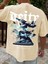 Oversize Baskılı Bej Renk Salaş T-Shirt Pamuk 1
