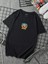 Oversize Baskılı Siyah Renk Salaş T-Shirt %100 Pamuk 1