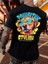Oversize Baskılı Siyah Renk Salaş T-Shirt %100 Pamuk 4