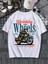 Oversize Baskılı Beyaz Renk Salaş T-Shirt Pamuk 1