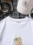 Oversize Baskılı Beyaz Renk Salaş T-Shirt %100 Pamuk 1