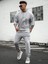 Oversize Baskılı Gri Renk Salaş T-Shirt %100 Pamuk 4