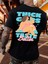 Oversize Baskılı Siyah Renk Salaş T-Shirt %100 Pamuk 1
