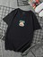 Oversize Baskılı Siyah Renk Salaş T-Shirt %100 Pamuk 4