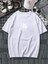 Oversize Baskılı Beyaz Renk Salaş T-Shirt %100 Pamuk 1