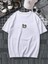 Oversize Baskılı Beyaz Renk Salaş T-Shirt %100 Pamuk 4