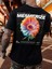 Oversize Baskılı Siyah Renk Salaş T-Shirt %100 Pamuk 1