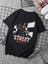 Oversize Baskılı Siyah Renk Salaş T-Shirt %100 Pamuk 1