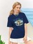 Sevgili Kombini Çift Wild Beach Surf Freestyle Baskılı Oversize Pamuk T-Shirt 2'li 1