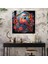 Flamingo Cam Baskı - Tropikal Vitray - Flamingo, Tropikal Çiçekler, Vitray, Duvar Süslemesi, 30X30 2