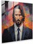 Geometrik John Wick Cam Baskı - John Wick, Cam Duvar Sanatı, Duvar Dekorasyonu, Modern Sanat, 30X30 1