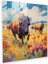 Buffalo Empresyonist Resim Cam Baskı - Buffalo, Modern Sanat, Empresyonist Resim, Cam Sanatı, 30X30 1