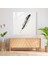 Sadelik Tüy Cam Baskı - Tüy, Elegance, Cam Baskı, Minimalist Çizim, 30X30 2