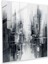 Gri Metropolis Cam Baskı - Gri, Modern Sanat, Soyut Şehir Manzarası, Fütüristik Sanat, 30X30 1