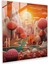 Funky Dreamscape Cam Baskı - Funky, Tuhaf Unsurlar, Ev Dekorasyonu, Cam Duvar Sanatı, 30X30 1