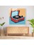 Dope Vinyl Harmony - Pop Art Cam Baskı - Dope, Vintage, Duvar Dekorasyonu, Retro Renkler, 30X30 3