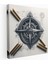 Navy Compass Duvar Tablosu - Lacivert, Girift Detaylar, Kanvas Tablo, Lacivert, 30X30 1