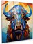 Buffalo Glass Print - Renkli Buffalo Soyut Vitray Tasarımı - Buffalo, Cam Duvar Sanatı, Modern Sanat, Cam Baskı, 30X30 1
