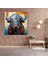 Buffalo Glass Print - Renkli Buffalo Soyut Vitray Tasarımı - Buffalo, Cam Duvar Sanatı, Modern Sanat, Cam Baskı, 30X30 2