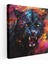 Kara Panter Kanvas Tablo - Soyut Dijital Sanat Duvar Dekorasyonu - Kara Panter, Kanvas Tablo, Ev Dekorasyonu, Duvar Sanatı, 30X30 1