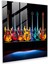 Metallica Gitar Vibrance Cam Baskı - Metallica, Modern Sanat, Cam Baskı, Ev Dekorasyonu, 30X30 1