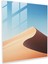Desert Serenity Cam Baskı - Çöl, Çöl, Görkemli Kumul, Cam Duvar Tablosu, 30X30 1