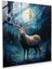 Yıldızlı Boynuzlar Elk Cam Baskı - Elk, Duvar Dekorasyonu, Ev Dekorasyonu, Gerçeküstü, 30X30 1