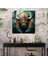 Buffalo Glass Print - Buffalo ve Soyut Şekillerin Fütüristik Dijital Sanat Eseri - Buffalo, Ev Dekorasyonu, Uyum, Duvar Dekorasyonu, 30X30 2