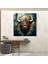 Buffalo Glass Print - Buffalo ve Soyut Şekillerin Fütüristik Dijital Sanat Eseri - Buffalo, Ev Dekorasyonu, Uyum, Duvar Dekorasyonu, 30X30 3
