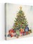Noel Kanvas Tablo - Kaprisli Noel Ağacı - Noel, Şenlikli Noel Ağacı, Kanvas Tablo, Süsler, 30X30 1
