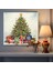 Noel Kanvas Tablo - Kaprisli Noel Ağacı - Noel, Şenlikli Noel Ağacı, Kanvas Tablo, Süsler, 30X30 2