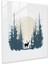 Elk Glass Print - Minimalist Çizgi Çizimi, Modern Duvar Dekorasyonu - Elk, Modern Sanat, Minimalist, Orman, 30X30 1