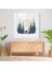 Elk Glass Print - Minimalist Çizgi Çizimi, Modern Duvar Dekorasyonu - Elk, Modern Sanat, Minimalist, Orman, 30X30 3