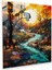 Yerli Sanatçı Cam Duvar Sanatı - Aborijin, Modern Sanat, Cam Duvar Sanatı, Duvar Dekorasyonu, 30X30 1