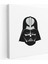 Darth Vader Duvar Sanatı - Darth Vader, Kanvas Tablo, Karanlık Taraf, Siyah Beyaz Siluet, 30X30 1