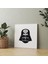 Darth Vader Duvar Sanatı - Darth Vader, Kanvas Tablo, Karanlık Taraf, Siyah Beyaz Siluet, 30X30 2