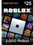 Hediye Kartı 2000 Robux 25 Usd Global Kod 1