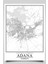 Adana Şehir Haritası Çerçevesiz Poster-Harita Sanatı, Map Art Design 1