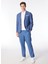 Slim Fit Çivit Erkek Düz Ceket GAE949SS Ceketçivit Mavi 2