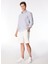 Slim Fit Gömlek Yaka Çizgili Lacivert - Beyaz Erkek Gömlek CE921SS Gömleklacivert-Beyaz 2