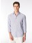 Slim Fit Gömlek Yaka Çizgili Lacivert - Beyaz Erkek Gömlek CE921SS Gömleklacivert-Beyaz 3