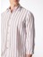 Slim Fit Gömlek Yaka Çizgili Beyaz - Kahverengi Erkek Gömlek CE923SS Gömlekbeyaz-Kahve 5