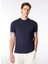 Bisiklet Yaka Düz Lacivert Erkek T-Shirt TE2675SS T-Shirtlacivert 1