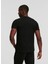 Bisiklet Yaka Baskılı Siyah Erkek T-Shirt 241M2102999 4